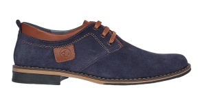 Oferta marimea 40 Pantofi barbati casual din piele naturala bleumarin 410BLEU - Img 4