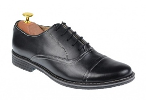Oferta marimea 40 Pantofi barbati casual din piele naturala Negru LP32NBOX