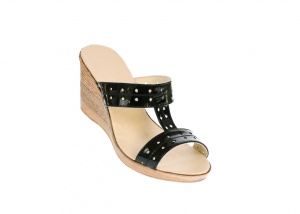 OFERTA MARIMEA 40 - Papuci dama de vara cu platforme de 7 cm, din piele naturala LAC, LPAP46LN - Img 2