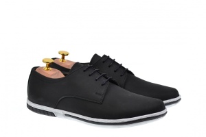 OFERTA MARIMEA 40, - Tenisi barbati sport din piele naturala neagra LTENBUFNC - Img 4