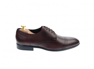 OFERTA MARIMEA 41 - Pantofi barbati eleganti, cu siret, din piele naturala visinie - L700VISINIU