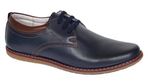 Oferta Pantofi barbati din piele naturala bleumarin 338BLM