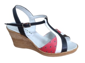 Oferta Sandale dama din piele naturala, cu platforme de 7 cm - LS61NAR Marimea 35 - Img 4