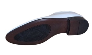 Pantofi barbati, albi, eleganti, din piele naturala box - MOD1ALBBOX - Img 5