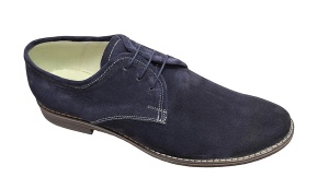 Pantofi barbati casual din piele intoarsa naturala - Bleumarin 336BLM - Img 5