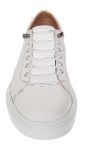 Pantofi barbati casual din piele naturala Alb GK96A - Img 10