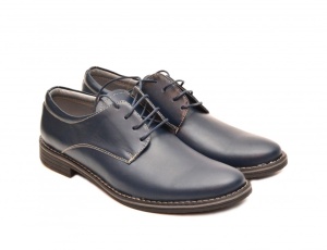 Pantofi barbati, casual din piele naturala bleumarin, 75BOND