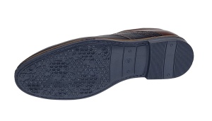 Pantofi barbati casual din piele naturala, bleumarin, maro 414SBLM - Img 8