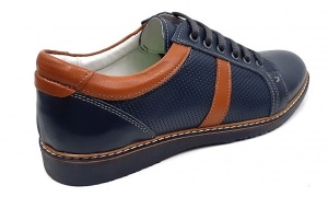 Pantofi barbati casual din piele naturala, bleumarin, TENMARIOBLM - Img 8