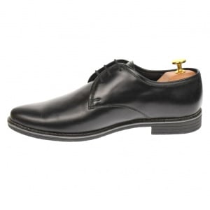 Pantofi barbati, casual, din piele naturala box, negru - P80NBOX - Img 1