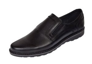 Pantofi barbati casual din piele naturala cu elastic negru GKRSPORTELN - Img 8