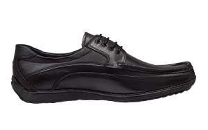 Pantofi barbati casual din piele naturala cu siret Negru GKR100N - Img 2