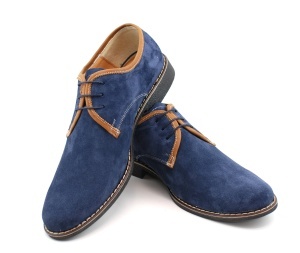 Pantofi barbati casual, din piele naturala, culoare bleumarin P34BLUE - Img 3