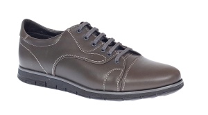 Pantofi barbati casual din piele naturala Gri, GKR67GRI - Img 6