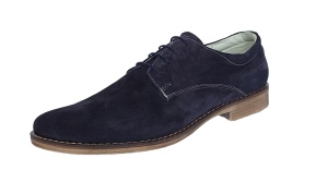 Pantofi barbati, casual, din piele naturala intoarsa, bleumarin VELBLM - Img 3