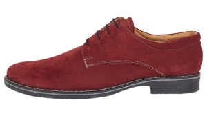 Pantofi barbati casual din piele naturala intoarsa bordeaux PAVELV - Img 3