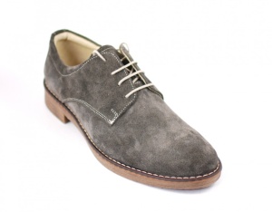 Pantofi barbati casual din piele naturala intoarsa , Gri - 855G - Img 3