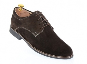 Pantofi barbati casual din piele naturala intoarsa - Model Maro Brun PAVELMARO - Img 3