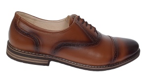 Pantofi barbati casual din piele naturala maro cognac - 895MD Marimea 44 - Img 6