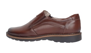 Pantofi barbati casual din piele naturala maro cu elasic - GKR480EM - Img 2