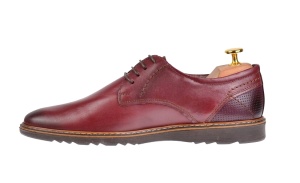 Pantofi barbati casual din piele naturala - Model bordo Sir 135VIS - Img 11