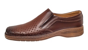 Pantofi barbati casual din piele naturala - Model perforat Maro 504M - Img 5