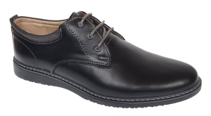 Pantofi barbati casual din piele naturala Negru GKR30N - Img 3