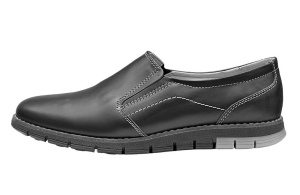 Pantofi barbati, casual din piele naturala, Negru, GKR81N - Img 3