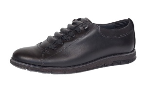 Pantofi barbati casual piele naturala de culoare neagra GKR120N - Img 4