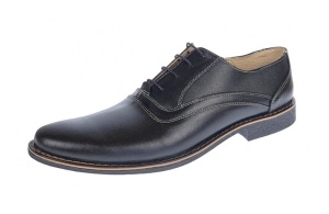 Pantofi barbati casual piele naturala , Negru box - P37NA - Img 6