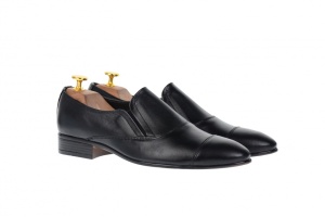 Pantofi barbati cu elastic, eleganti din piele naturala, NIC210EL - Img 3