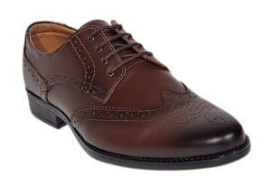 Pantofi barbati Derby Wingtip Brogue din piele naturala GKR826M - Img 5