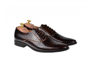 Pantofi barbati din piele naturala croco Maro Ciucaleti Top Shoes - Img 3