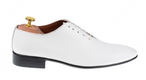 Pantofi barbati, eleganti din piele naturala, alb, 024ABOX