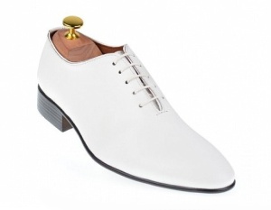 Pantofi barbati, eleganti din piele naturala, alb, 024ABOX - Img 6