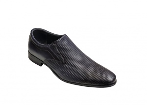 Pantofi barbati eleganti, din piele naturala, Bleumarin, cu elastic, CIUCALETI SHOES