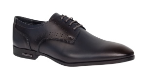Pantofi barbati eleganti din piele naturala bleumarin GKR101BL - Img 7