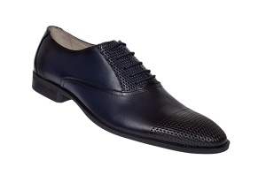 Pantofi barbati eleganti din piele naturala bleumarin, Lux Class - 724BLM - Img 2
