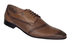 Pantofi barbati eleganti din piele naturala cu perforatii - Marimea 44 - 730NIS - Img 6