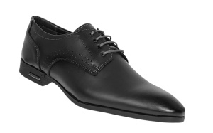 Pantofi barbati eleganti din piele naturala culoare neagra GKR101N - Img 4