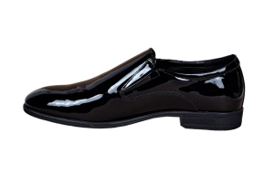 Pantofi barbati, eleganti, din piele naturala, fara siret, Negru LAC SIR073NEL - Img 3