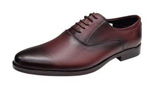 Pantofi barbati eleganti din piele naturala GKR84 Visiniu - Img 7