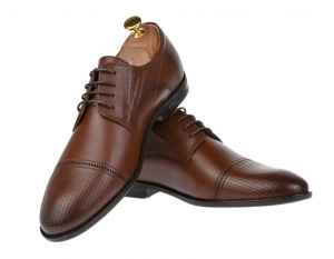 Pantofi barbati eleganti din piele naturala maro - SIR073M - Img 5