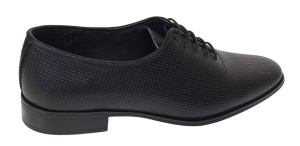 Pantofi barbati eleganti din piele naturala matritata - Model Negru GKR132NP - Img 7