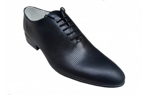 Pantofi barbati eleganti din piele naturala matritata negru GKR35NP - Img 2