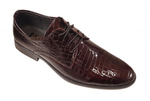 Pantofi barbati eleganti din piele naturala - Model 101CROCO - Img 2