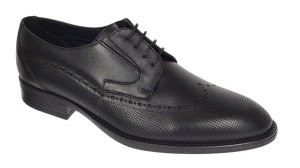 Pantofi barbati eleganti din piele naturala - Model Office Negru 708 - Img 11