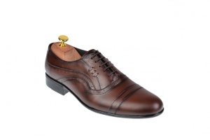 Pantofi Barbati Office, Eleganti, din Piele Naturala, cu Elastic, Maro, CIUCALETI SHOES