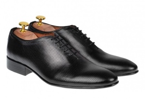 Pantofi barbati office eleganti din piele naturala - Model Negru 026NPERF - Img 6