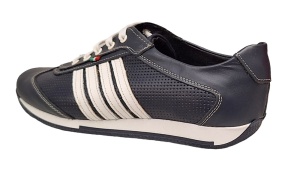Pantofi barbati sport din piele naturala , Bleumarin, Alb - GKR93BLM - Img 9